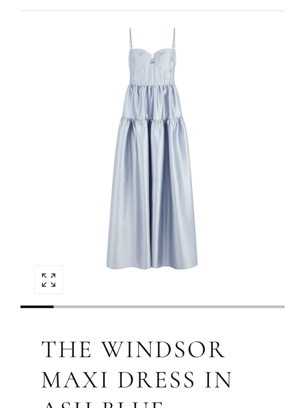 Maison Amory The Windsor Maxi Dress In Ash Blue — image 6 of 8